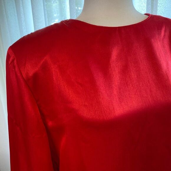 Blouse Concepts Red Pullover Blouse SZ 14 90’s - Picture 3 of 11